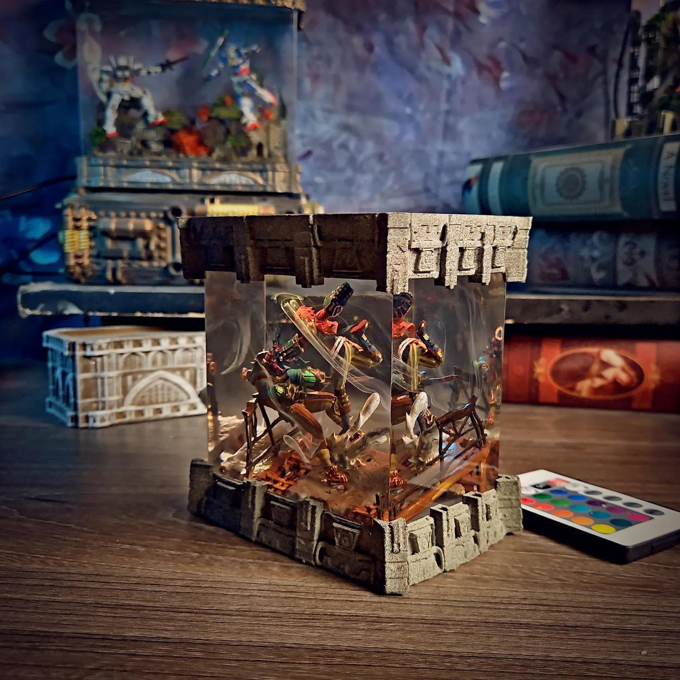 League of Legends Arcane Vi Fight Scene Epoxy Resin Lamp, Night Light, Wireless Lights