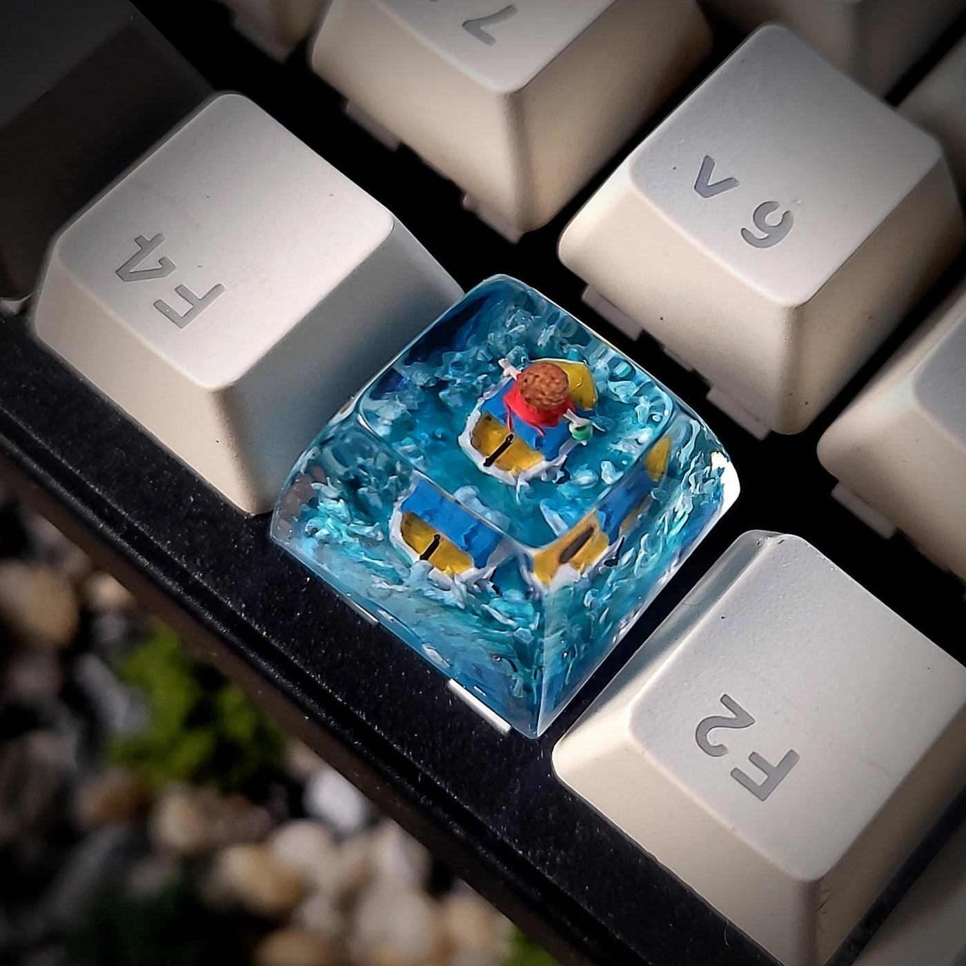 Fish Girl Artisan Keycaps Epoxy Resin