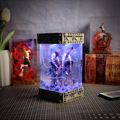 Chainsaw Man Denji Diorama Epoxy Resin Lamp, Night Light, Wireless Lights