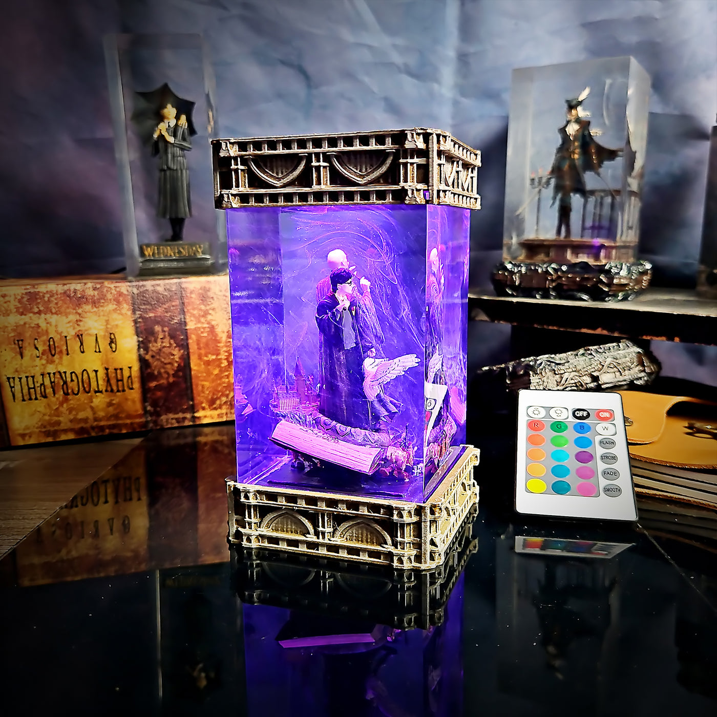 Harry Potter Volermort Epoxy Resin Lamp, Night Light, Wireless Lights