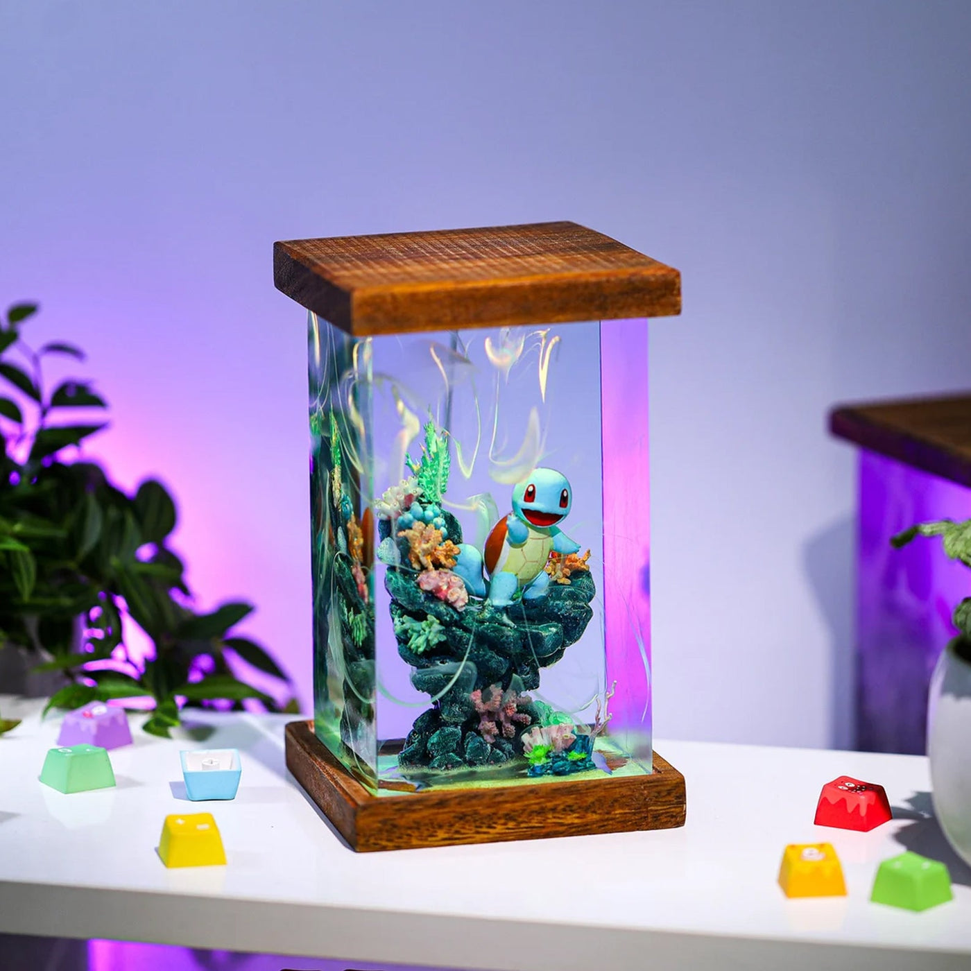 Pokemon Squirtle Epoxy Resin Lamp, Night Light