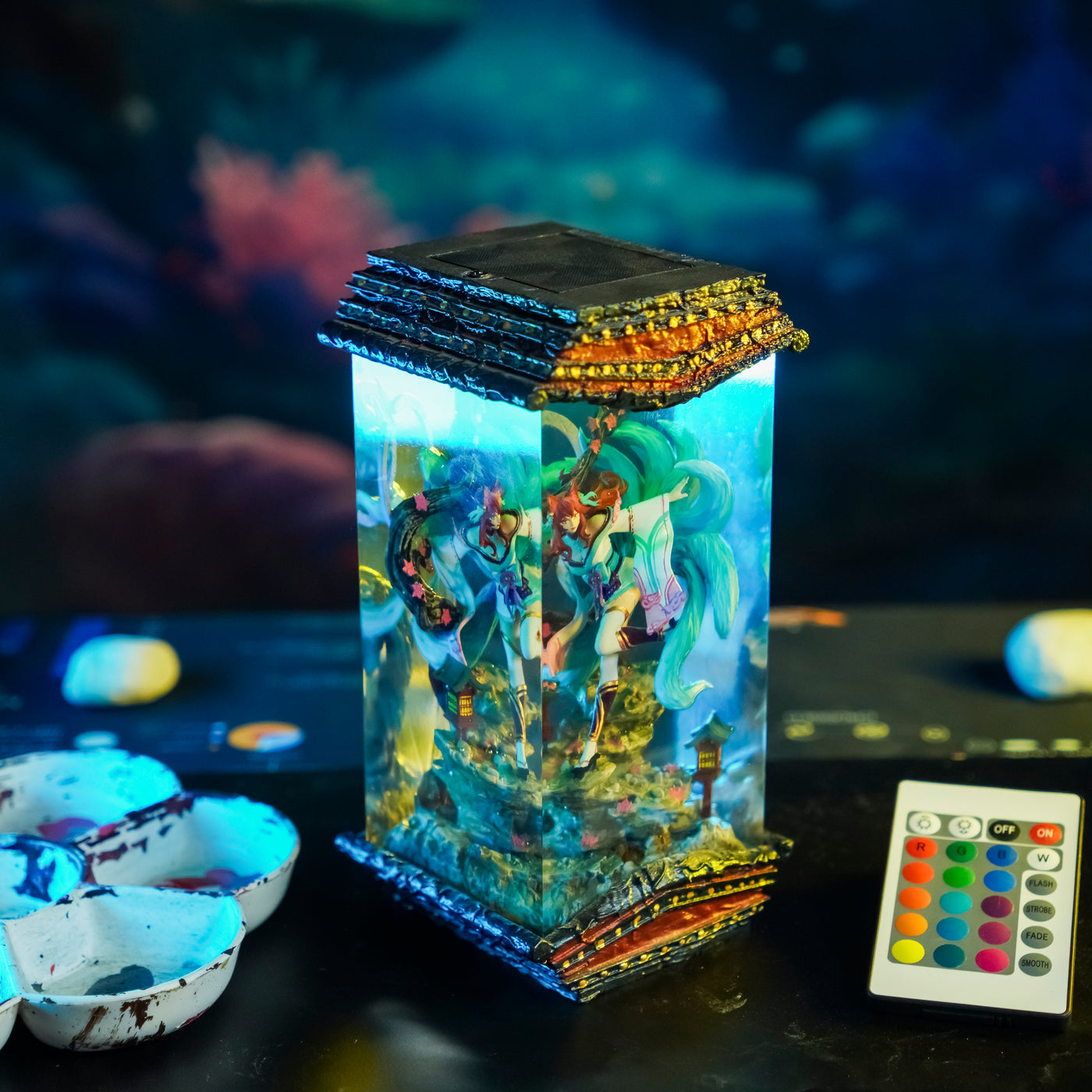 League Of Legends Ahri Spirit Blossom Epoxy Resin Lamp, Night Light, Wireless Lights