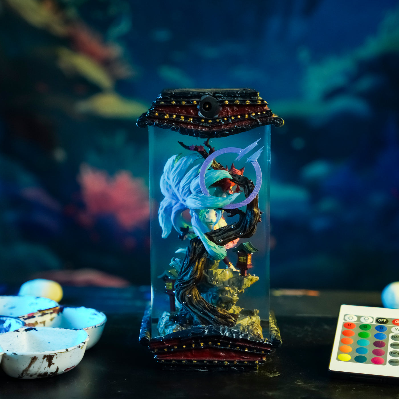 League Of Legends Ahri Spirit Blossom Epoxy Resin Lamp, Night Light, Wireless Lights