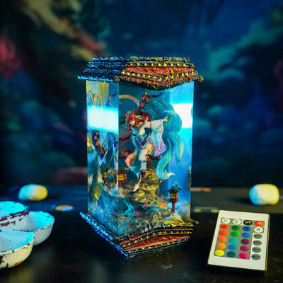 League Of Legends Ahri Spirit Blossom Epoxy Resin Lamp, Night Light, Wireless Lights