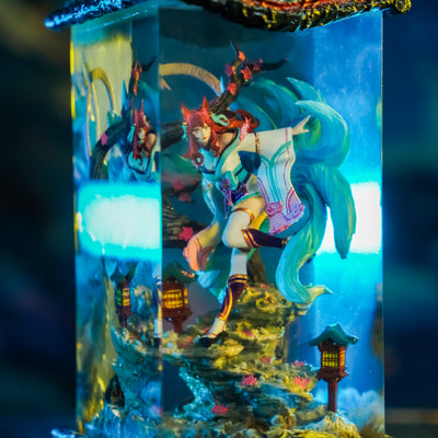 League Of Legends Ahri Spirit Blossom Epoxy Resin Lamp, Night Light, Wireless Lights
