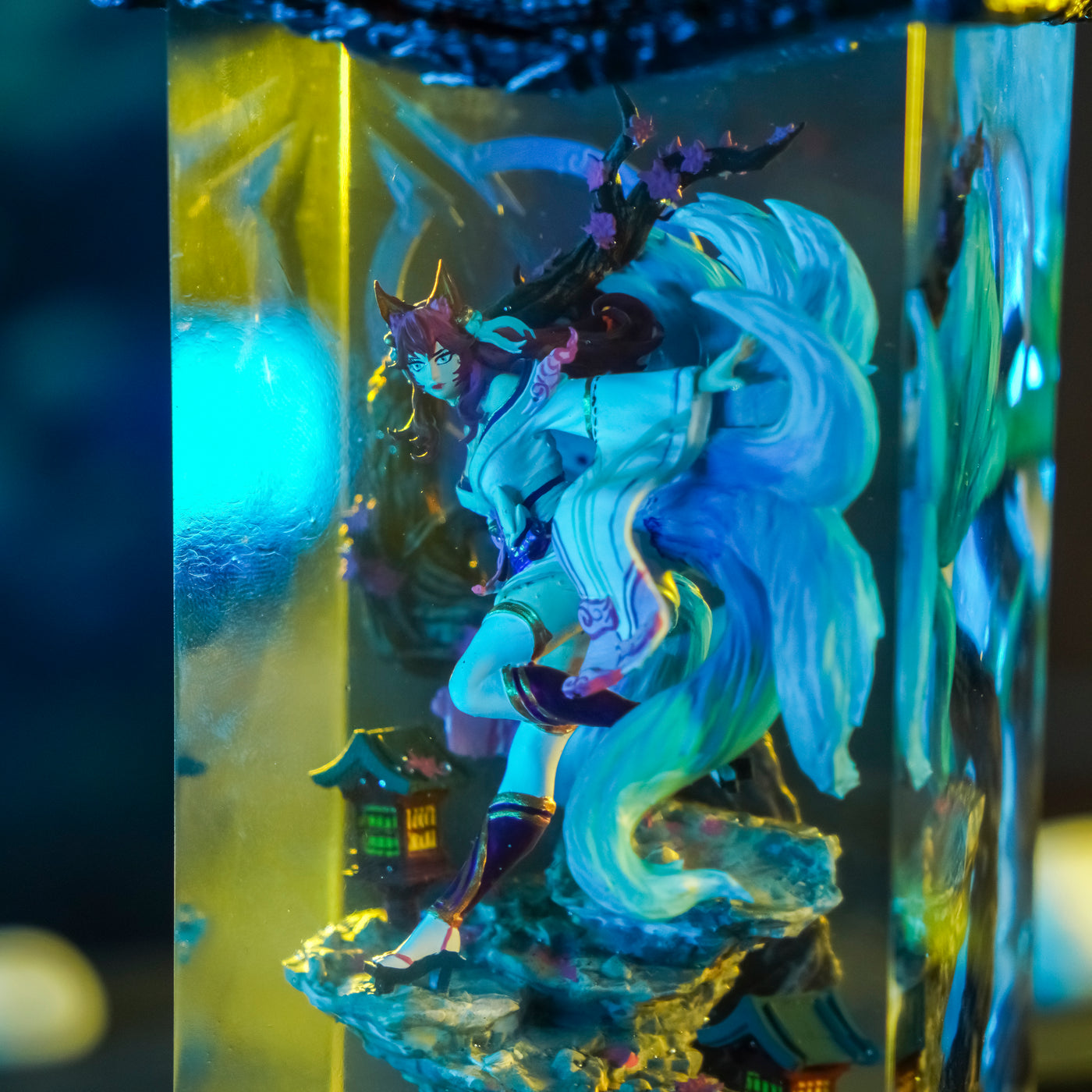 League Of Legends Ahri Spirit Blossom Epoxy Resin Lamp, Night Light, Wireless Lights