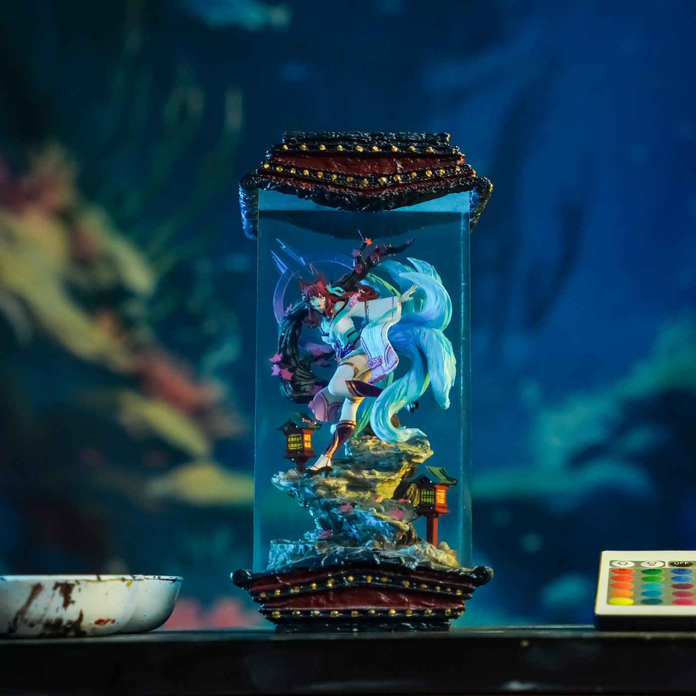 League Of Legends Ahri Spirit Blossom Epoxy Resin Lamp, Night Light, Wireless Lights