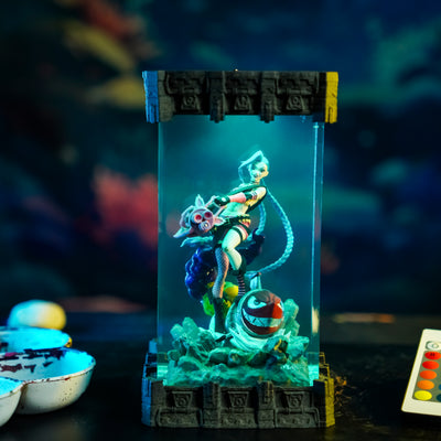 League Of Legends Jinx Arcane Epoxy Resin Lamp, Night Light, Wireless Lights