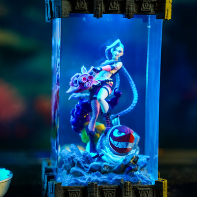 League Of Legends Jinx Arcane Epoxy Resin Lamp, Night Light, Wireless Lights