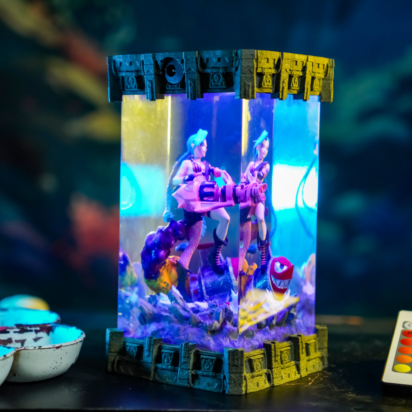 League Of Legends Jinx Arcane Epoxy Resin Lamp, Night Light, Wireless Lights