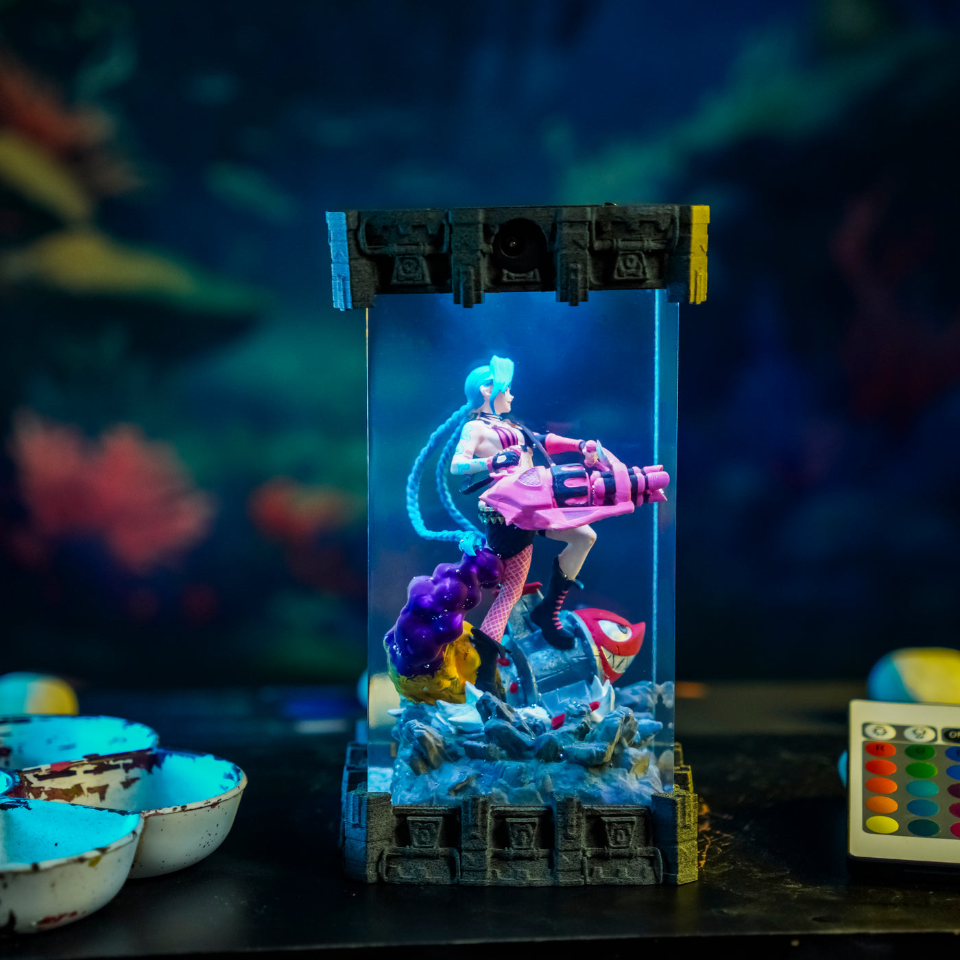 League Of Legends Jinx Arcane Epoxy Resin Lamp, Night Light, Wireless Lights