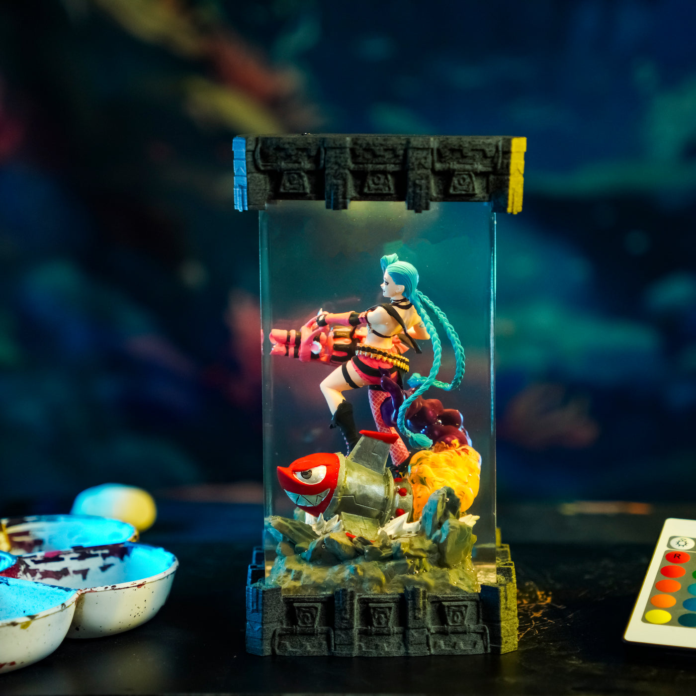 League Of Legends Jinx Arcane Epoxy Resin Lamp, Night Light, Wireless Lights