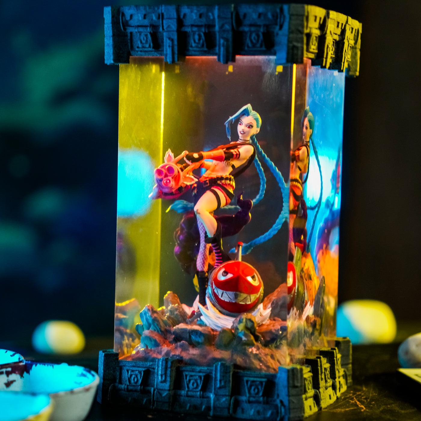 League Of Legends Jinx Arcane Epoxy Resin Lamp, Night Light, Wireless Lights