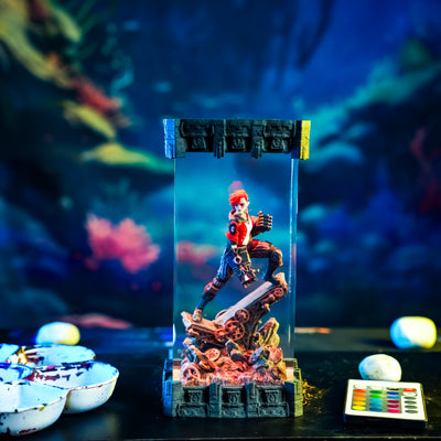 League Of Legends Vi Arcane Epoxy Resin Lamp, Night Light, Wireless Lights