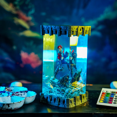 League Of Legends Vi Arcane Epoxy Resin Lamp, Night Light, Wireless Lights