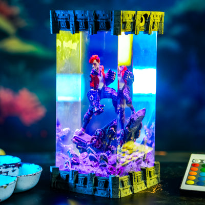 League Of Legends Vi Arcane Epoxy Resin Lamp, Night Light, Wireless Lights