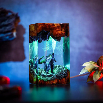 Godzilla Monster Epoxy Resin Lamp, Night Light