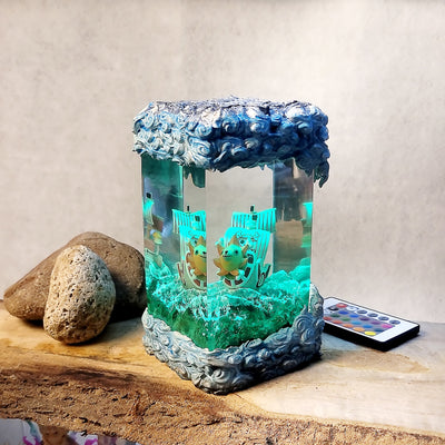 Sunny Pirates One Piece Diorama Epoxy Resin Lamp, Night Light, Wireless Lights