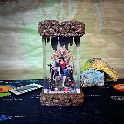 Luffy on Throne One Piece Diorama Epoxy Resin Lamp, Night Light, Wireless Lights