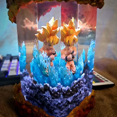 Dragon Ball Goku Chibi Diorama Epoxy Resin Lamp, Night Light, Wireless Lights