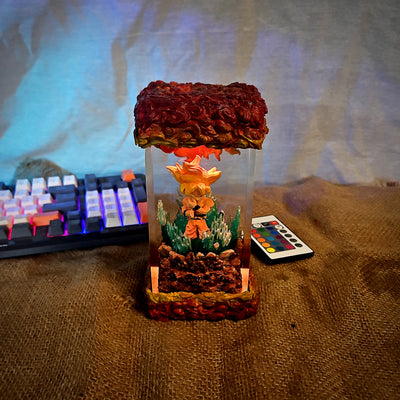 Dragon Ball Goku Chibi Diorama Epoxy Resin Lamp, Night Light, Wireless Lights