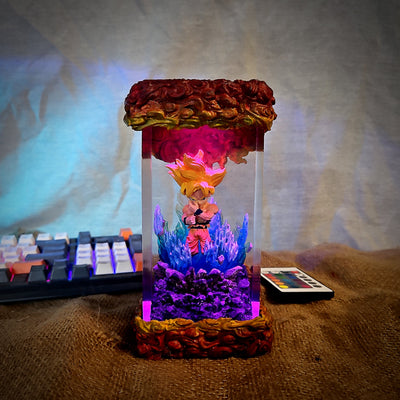 Dragon Ball Goku Chibi Diorama Epoxy Resin Lamp, Night Light, Wireless Lights