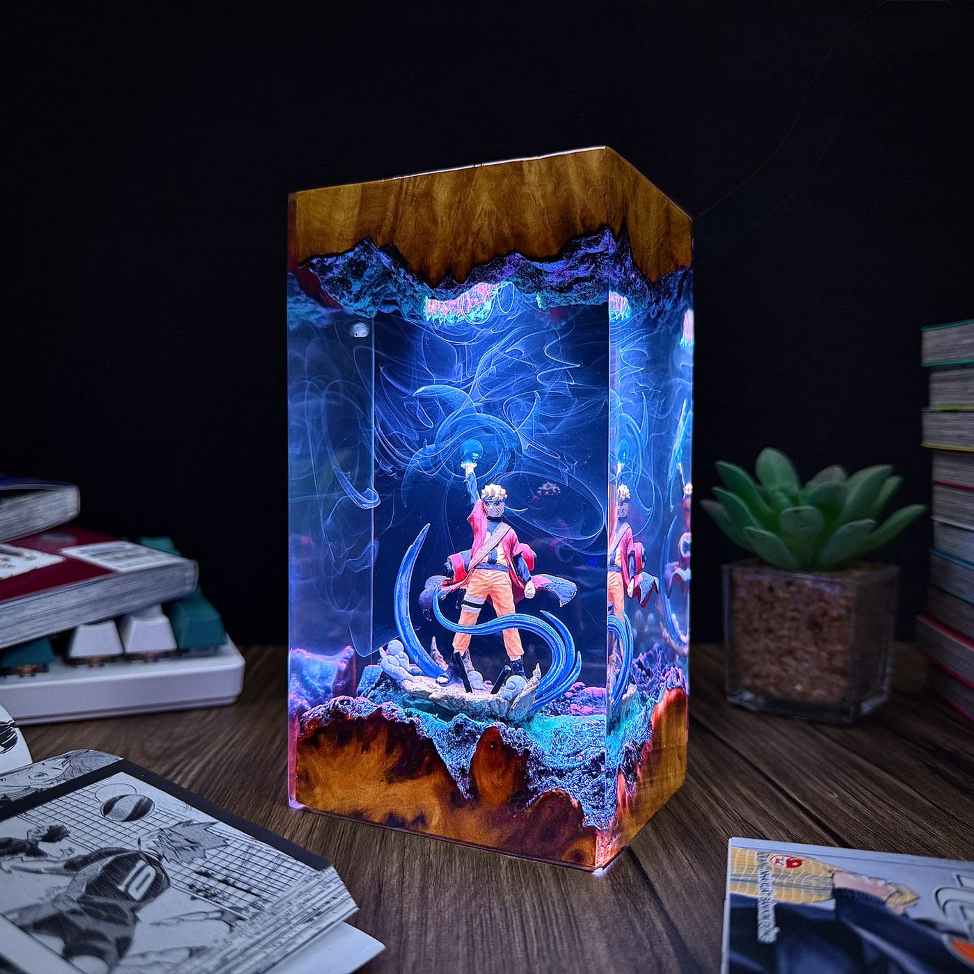 Uzumaki Naruto Sage Mode Epoxy Resin Lamp, Night Light
