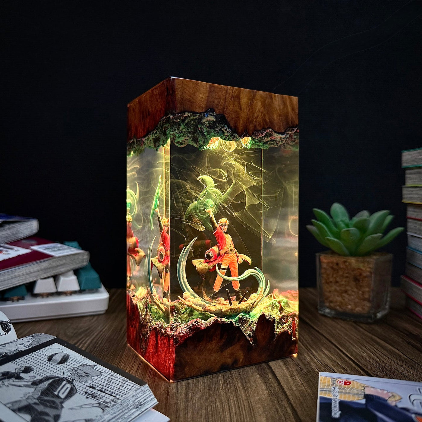 Uzumaki Naruto Sage Mode Epoxy Resin Lamp, Night Light