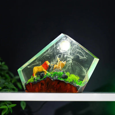 Lion King Pumbaa Timon and Simba Epoxy Resin Lamp, Night Light