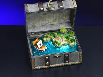 One Piece Going Merry Treasure Mistery Box Gift Epoxy Resin, Night Light