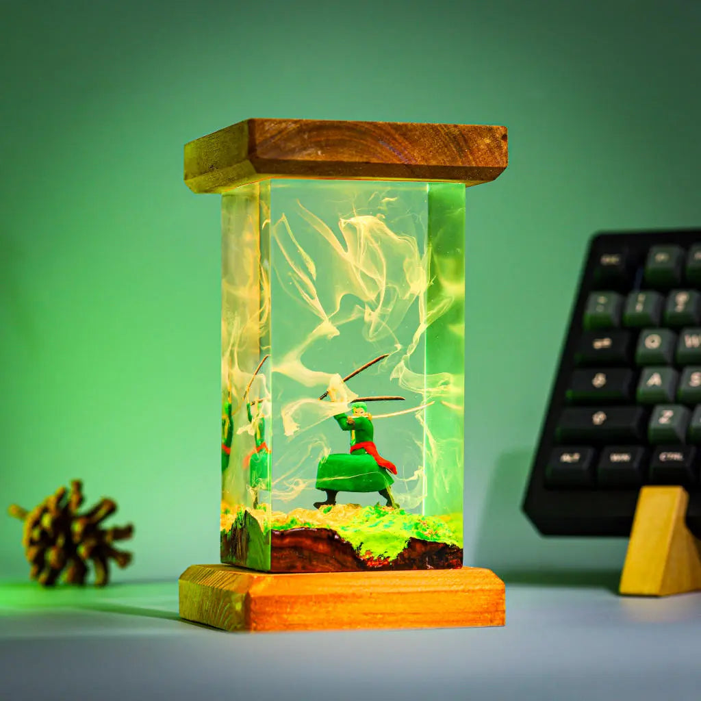 Roronoa Zoro One Piece Epoxy Resin Lamp, Night Light