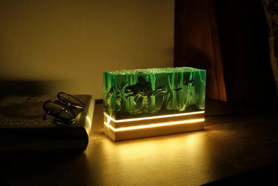 Zombie Spinosaurus Epoxy Resin Lamp, Night Light