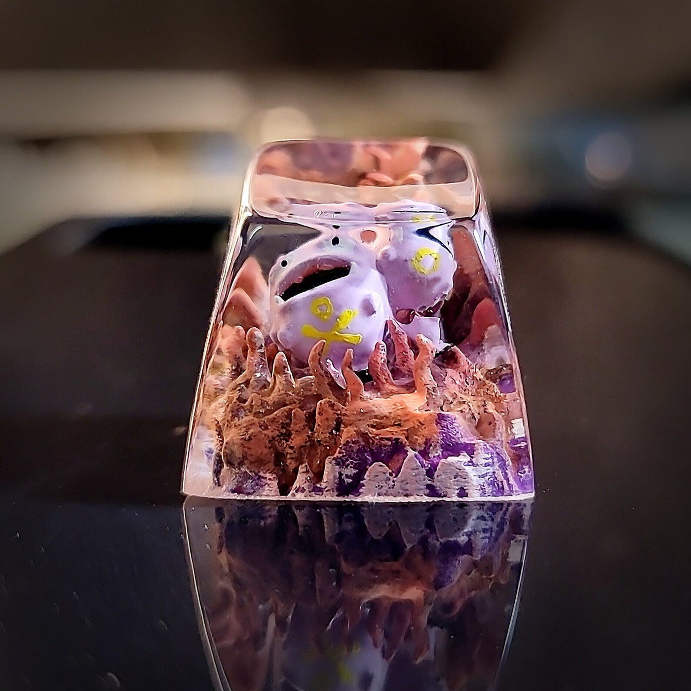 Pokemon Weezing Artisan Keycaps Epoxy Resin