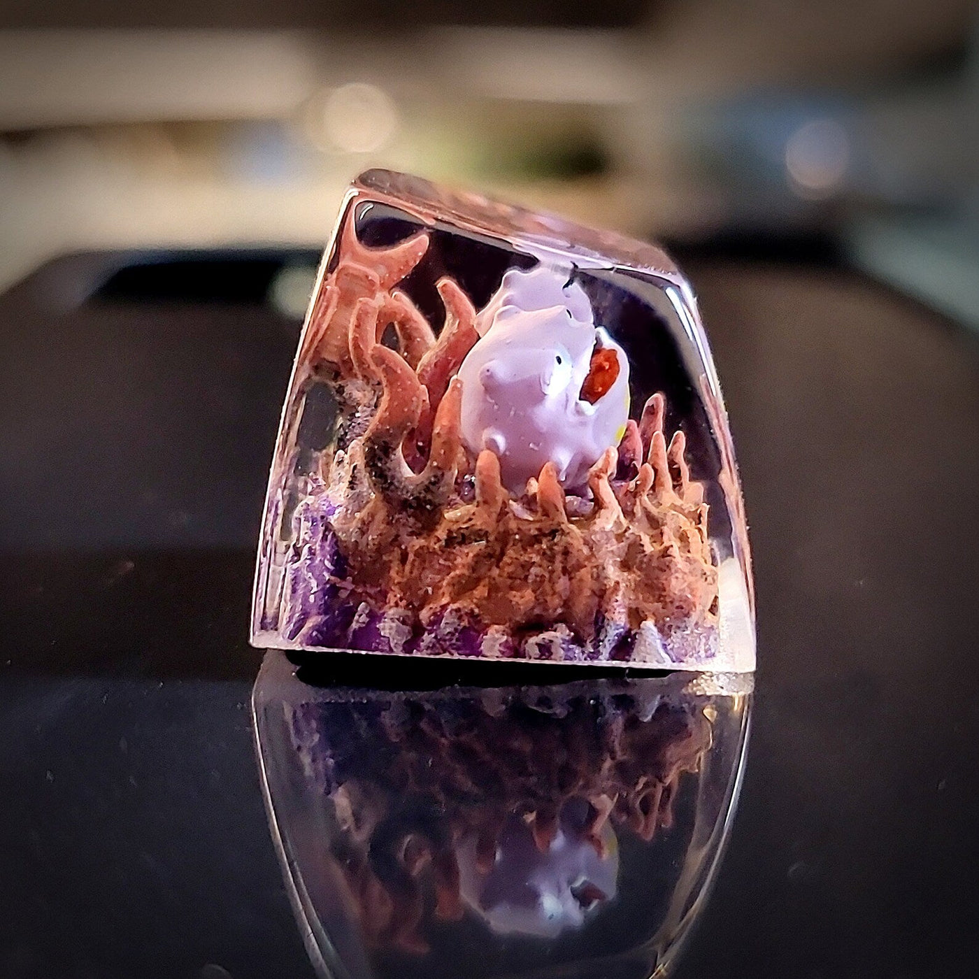 Pokemon Weezing Artisan Keycaps Epoxy Resin