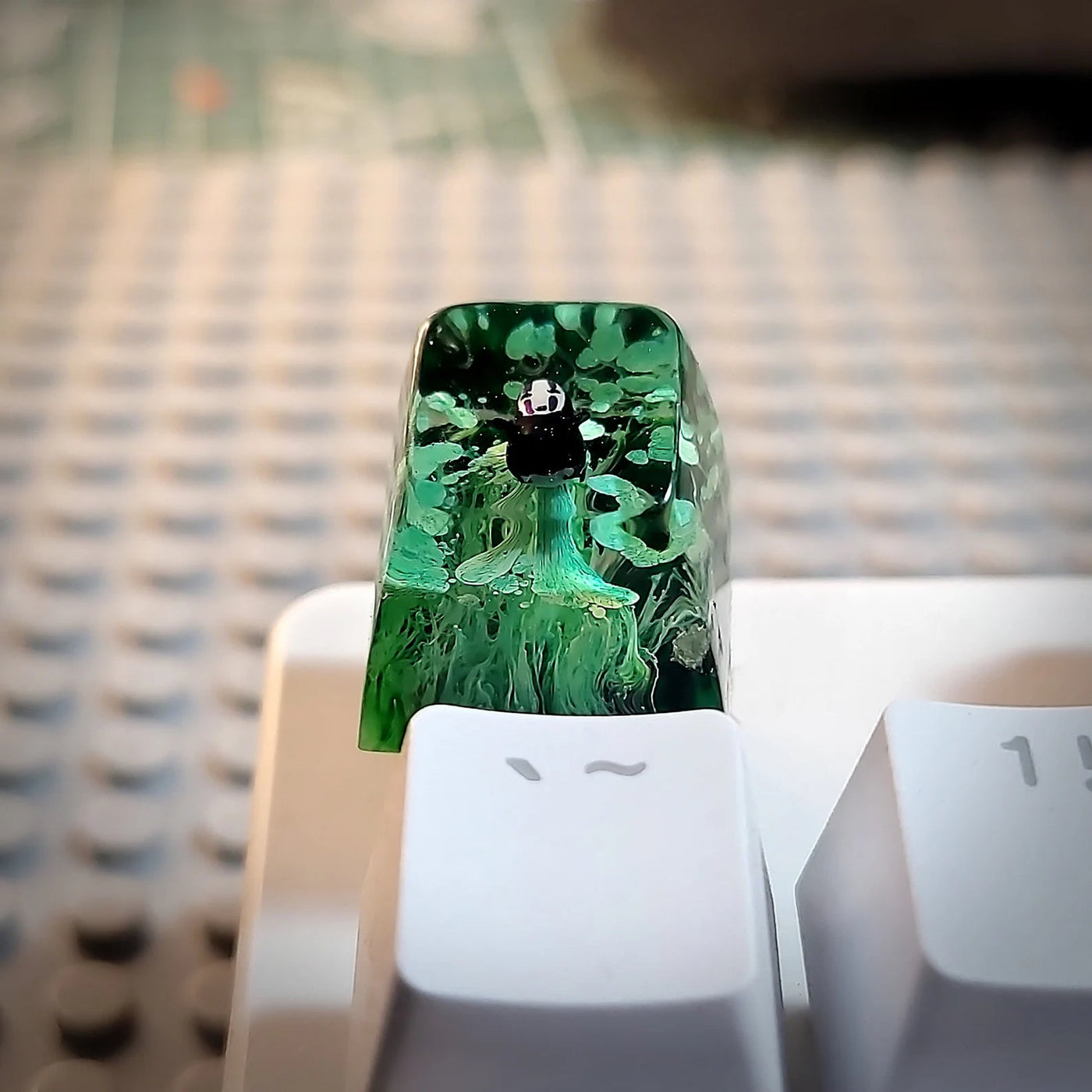 Spirited Away No Face Faceless Artisan Keycaps Epoxy Resin