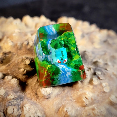 Pokemon Bulbasaur Fushigidane Artisan Keycaps Epoxy Resin