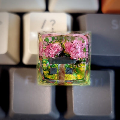 Sakura Torii Gate Cherry Blossom Artisan Keycaps Epoxy Resin