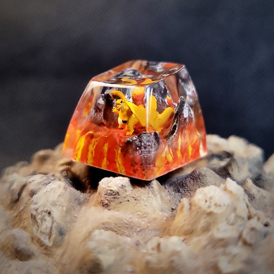 Pokemon Charizard Artisan Keycaps Epoxy Resin