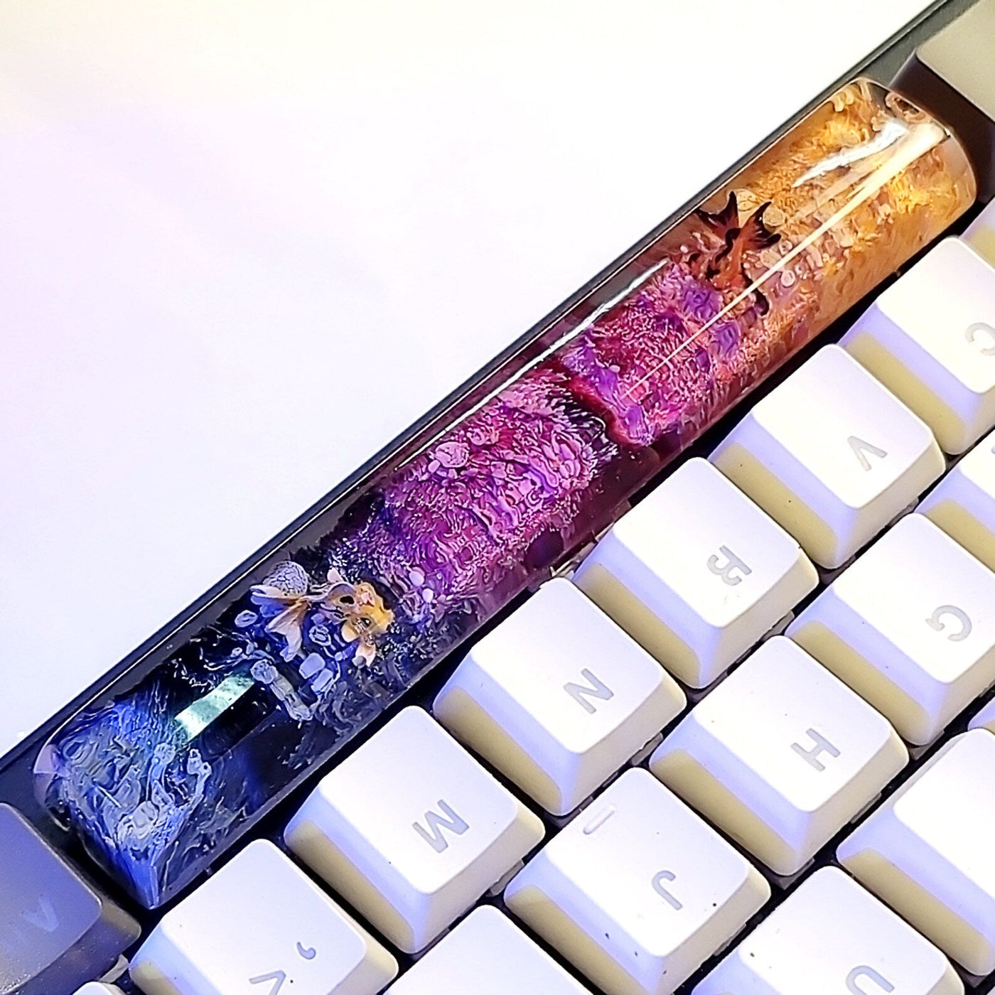 Golden Fish Spacebar Artisan Keycaps Epoxy Resin