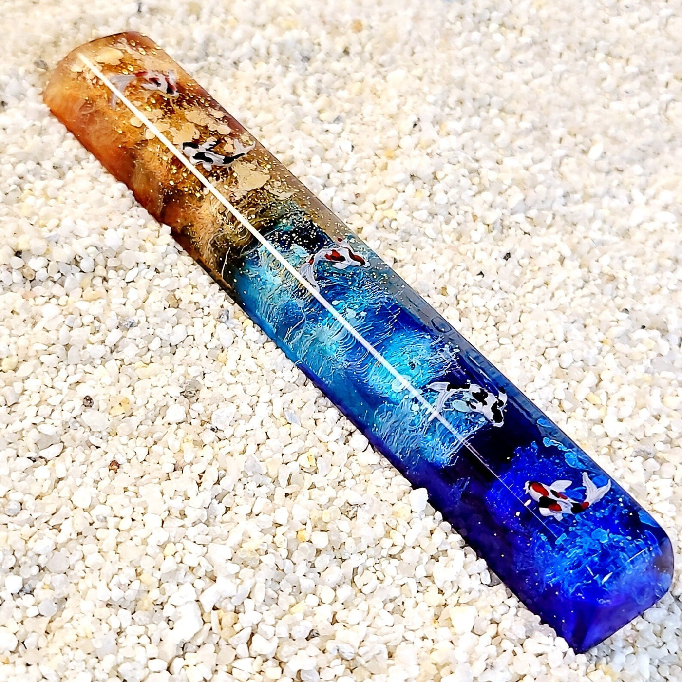 Koi Fish Spacebar Artisan Keycaps Epoxy Resin