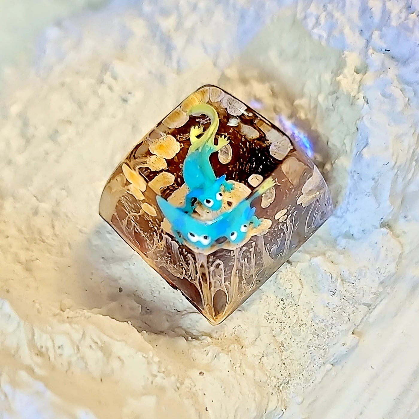 Axolotl Artisan Keycaps Epoxy Resin