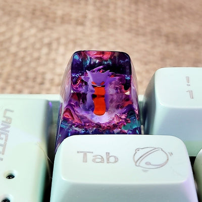 Pokemon Gengar Artisan Keycaps Epoxy Resin