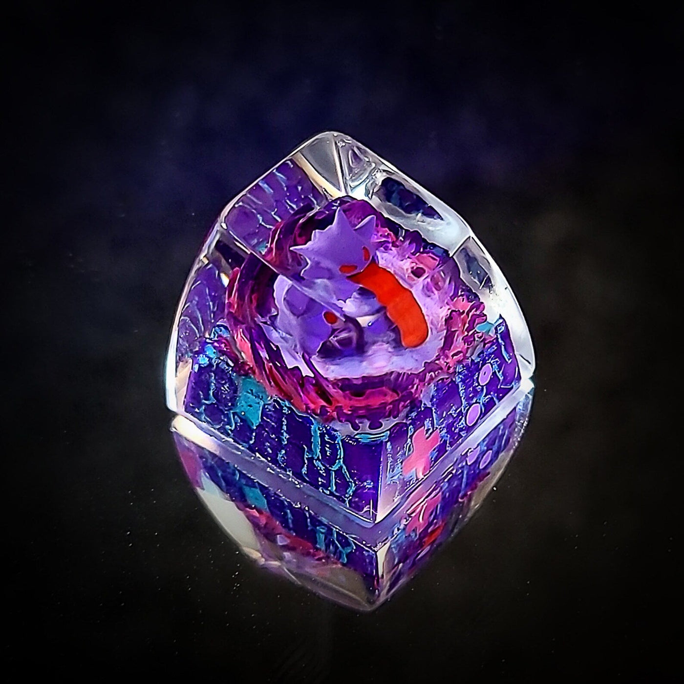 Pokemon Gengar Artisan Keycaps Epoxy Resin