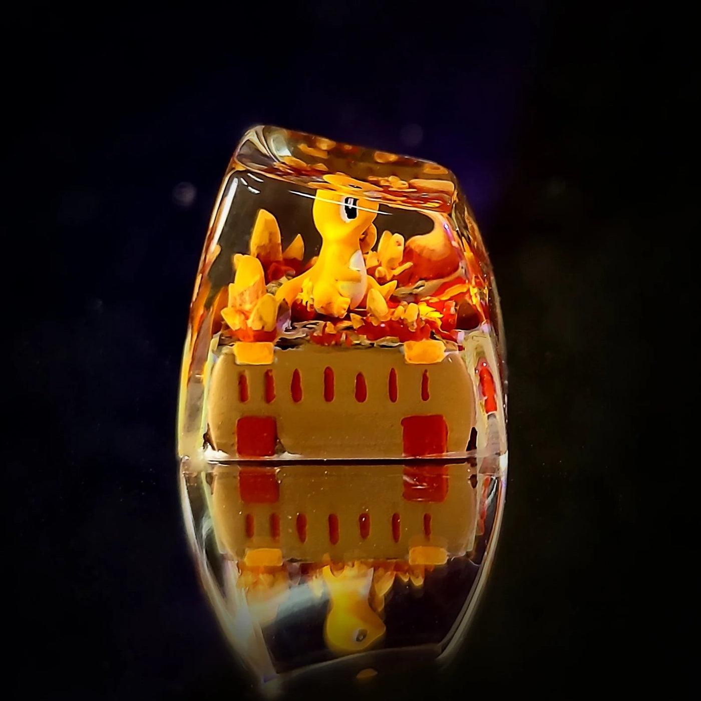 Pokemon Charmander Hitokage Artisan Keycaps Epoxy Resin