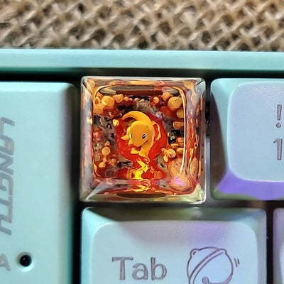 Pokemon Charmander Hitokage Artisan Keycaps Epoxy Resin