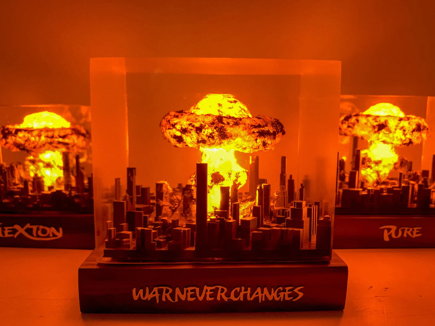 Nuclear Atomic Boom Explosion Epoxy Resin Lamp, Night Light