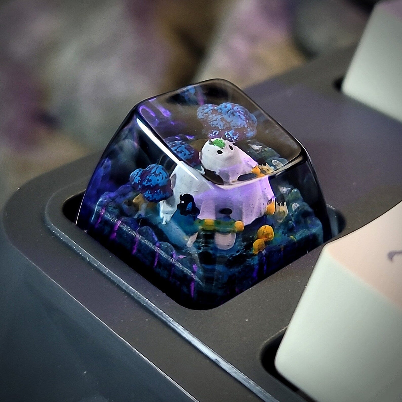 Totoro Halloween Artisan Keycaps Epoxy Resin