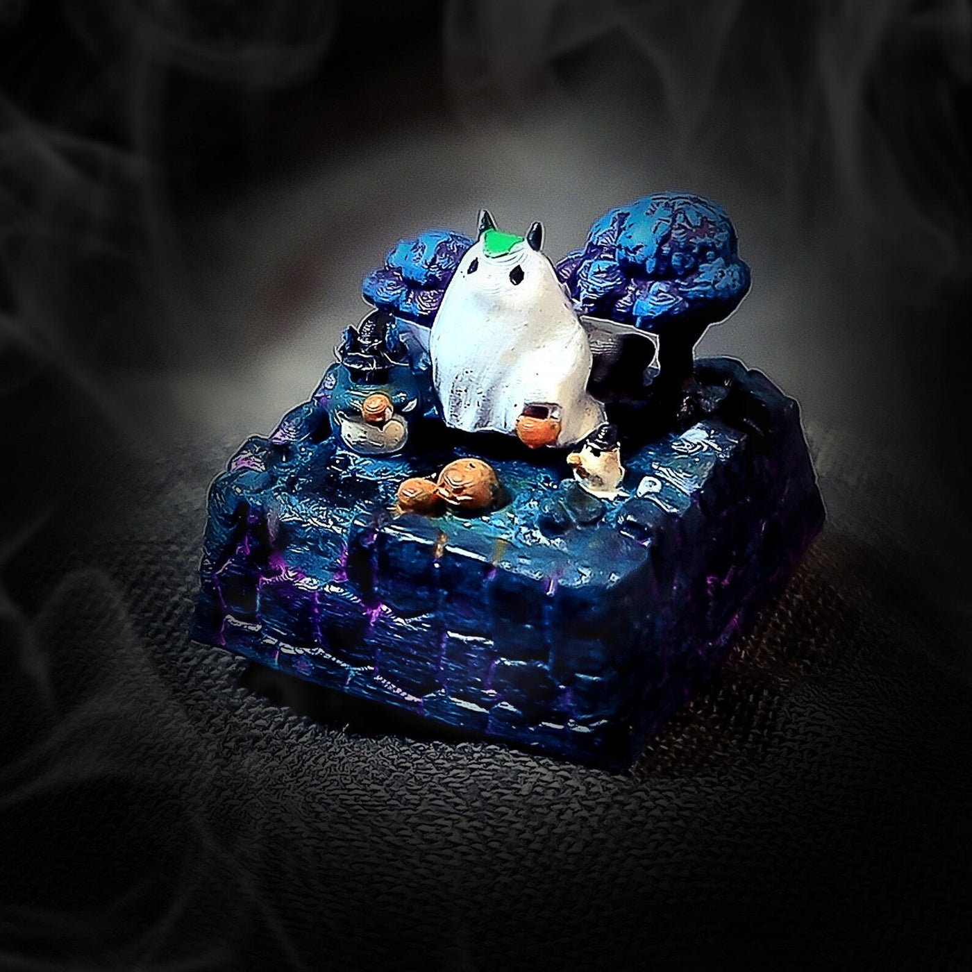 Totoro Halloween Artisan Keycaps Epoxy Resin