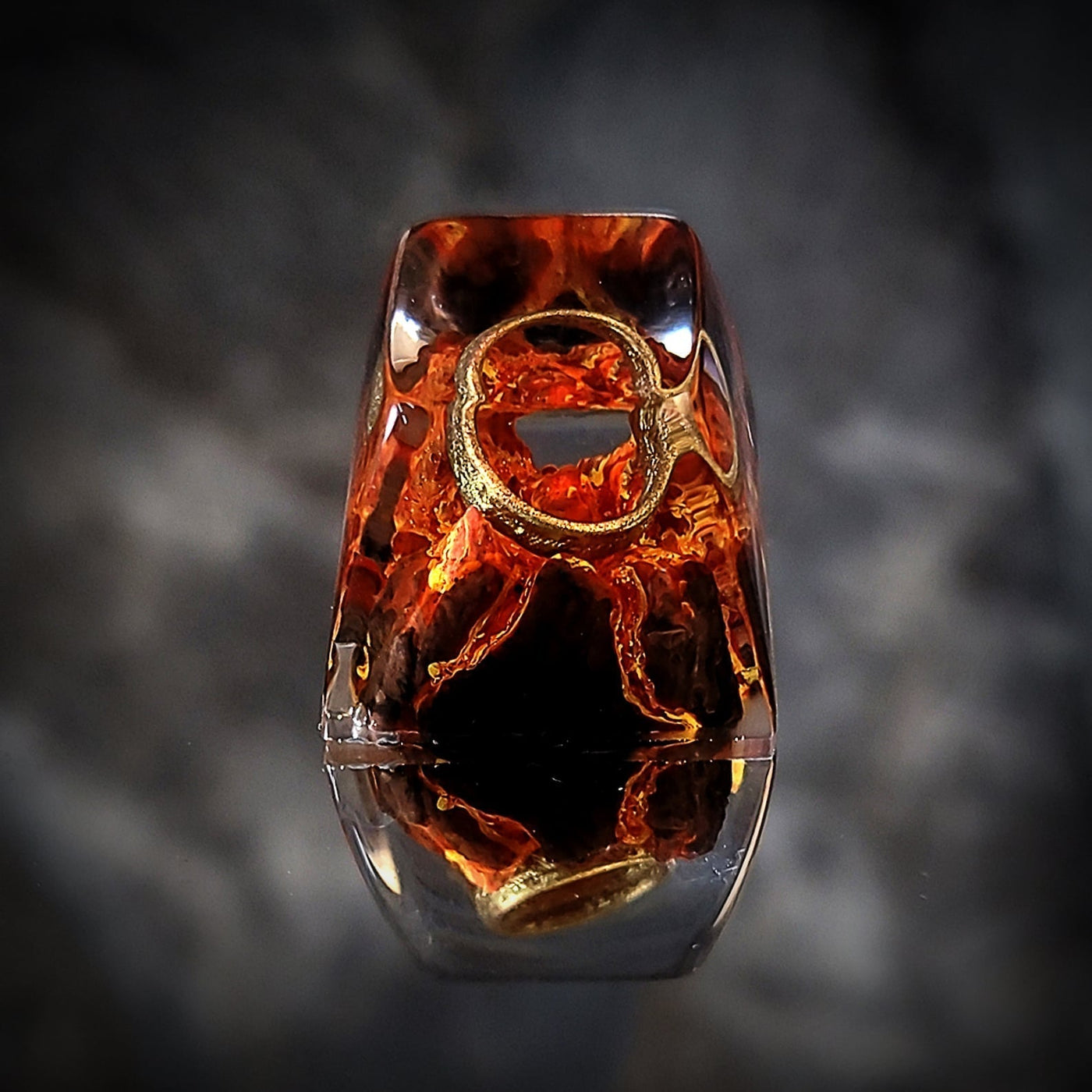 LOTR Lord Of Rings Dark Lord The One Ring Artisan Keycaps Epoxy Resin