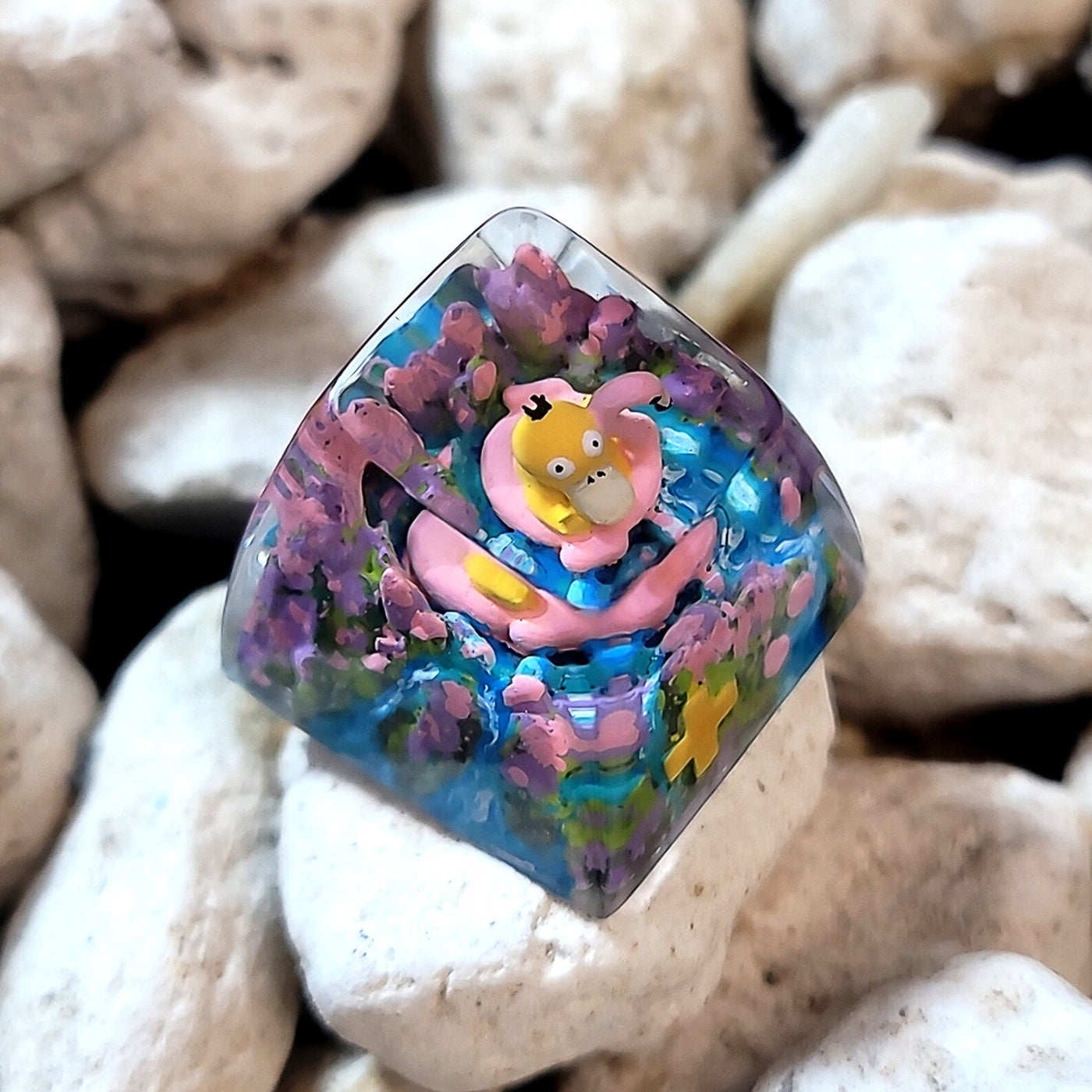 Pokemon Psyduck Artisan Keycaps Epoxy Resin